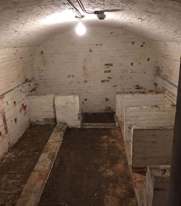 basement conversion - wine cellar before
